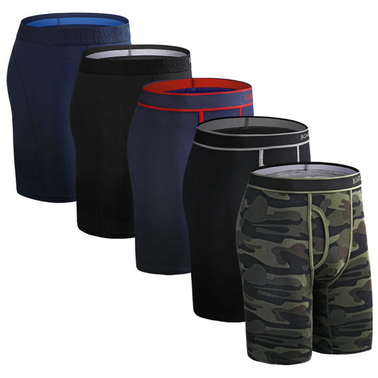 5Pcs Set Boxer Men Underpants Male Cotton Men's Panties Underwear Man Boxershorts Homme High Quality Underware Shorts Calson