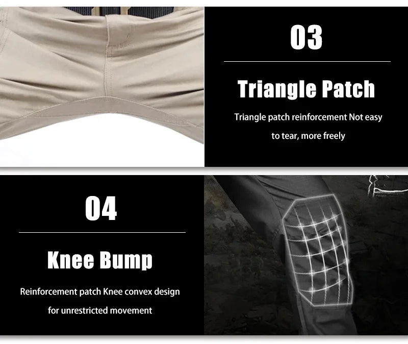 2024 City Tactical Pants Men  Cargo Trousers Multi-pocket Waterproof Pant Casual Outdoor Training Overalls Clothing Hiking