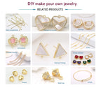 18K Gold Plated Brass With Zircon Round Twist Beads For Bracelets,Separator Bead,Spacer Beads For DIY Jewelry Making Accessories