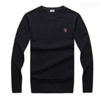 2022 New High Quality Knit ew Design Spring Autumn 100% Cotton Pullover Sweaters Male Casual Solid Color Jumper Pull Homme 8507
