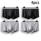 New Men's Underwears Men Panties Boxers Breathable Sexy Male Boxer Solid Underpants Comfortable Plus Size  Mens Underwear Boxers