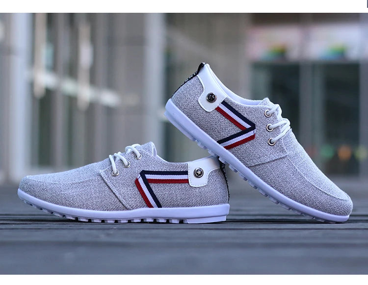 Men's Casual Shoes Casual Shoes Italian Breathable Canvas Shoes Men's Driving Shoes 2021 New Flat Shoes Zapatos De Hombre