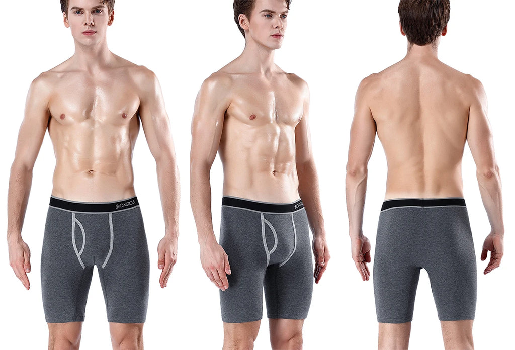 Brand 5 pcs Lot Long Boxer Men Underwear Cotton Underware Long Leg Underpants Panties For Men Set Sexy Shorts homme Pack Luxury