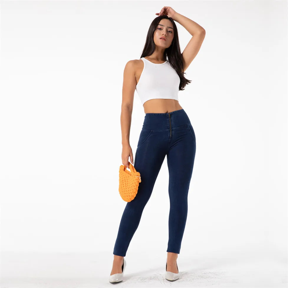 Shascullfites Melody High Waist Jeans For Women Slim Stretch Denim Jeans Bodycon Push Up Butt Liftins Gray Skinny Jeans