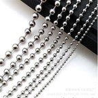 Wholesale 10/20/50/100pcs/Lot 1.5/2/2.4/3/3.2mm Silver Color Stainless Steel Bead Ball Chain Necklace DIY Jewelry Findings