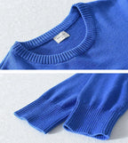 2022 New High Quality Knit ew Design Spring Autumn 100% Cotton Pullover Sweaters Male Casual Solid Color Jumper Pull Homme 8507