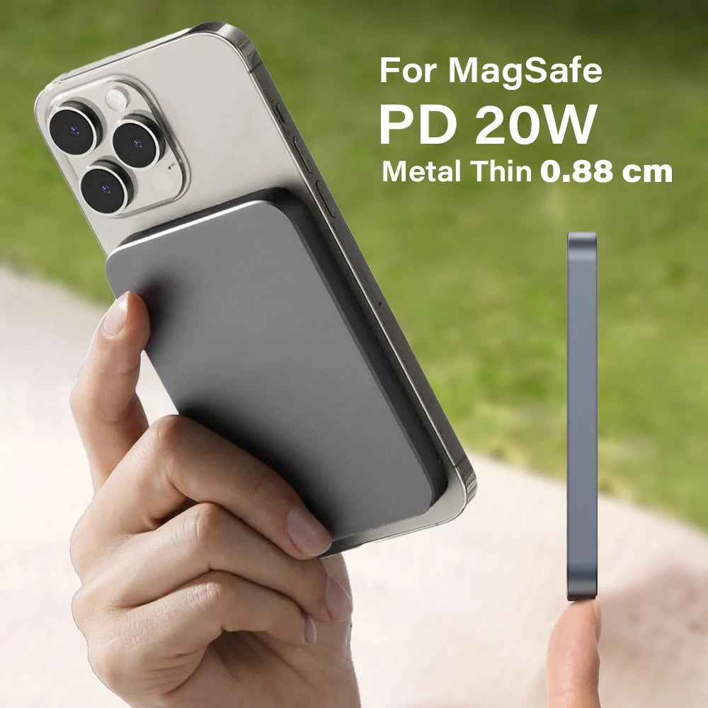 Portable Mini Powerbank Magnetic Wireless Power Bank 5000mAh PD20W Spare Battery Charger for MagSafe IPhone Samsung Xiaomi