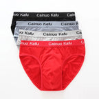 3Pcs/Lot Men's panties Silk  Men's Underwear New  Briefs Men Bamboo Fiber Mens Bodysuit Male Comfortable Solid Underpants