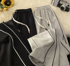 Men’s Lightweight Waffle Pants Summer Thin Joggers 2026 Drawstring Stripe Casual Sports Trousers for Daily Wear