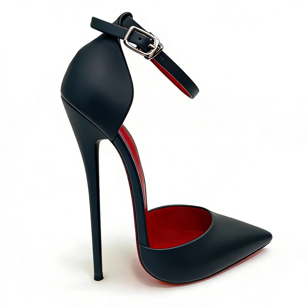 NEW 16cm Ultra High Heel Pumps Ankle Strap Pointed Toe Sexy Unisex Party Shoes for Catwalk/runway Photoshoot Drag Queen Events
