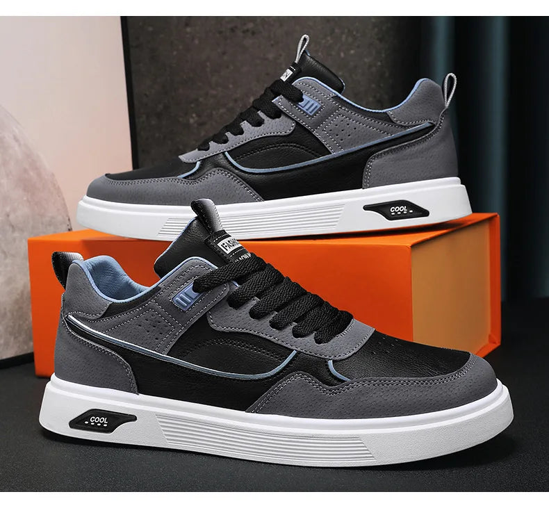 Shoes For Man Casual Sneaker Mens Leather Comfortable Walking  Daily Wear Breathable Light Long Lasting Versatile