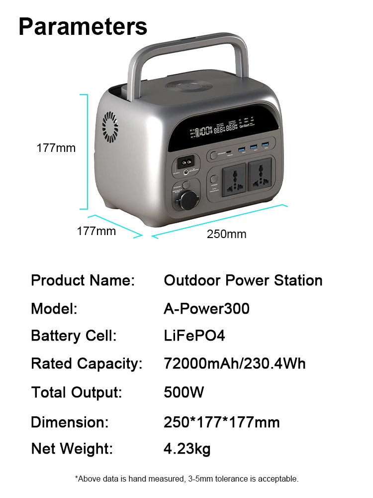 2400W 1800W 500W Portable Power Station 1024wh 345wh Lifepo4 Battery Powerful Power Bank Solar Generator Emergency Power Supply