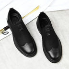 2026 New Men's Soft Leather Shoes Sandals Business British Style Groom Wedding Suit Perforated Breathable Anti-Slip
