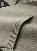 Autumn And Winter New Casual Wool Knit Cardigan Men's Fashion V-Neck Solid Color Shirt Loose Sweater Coat