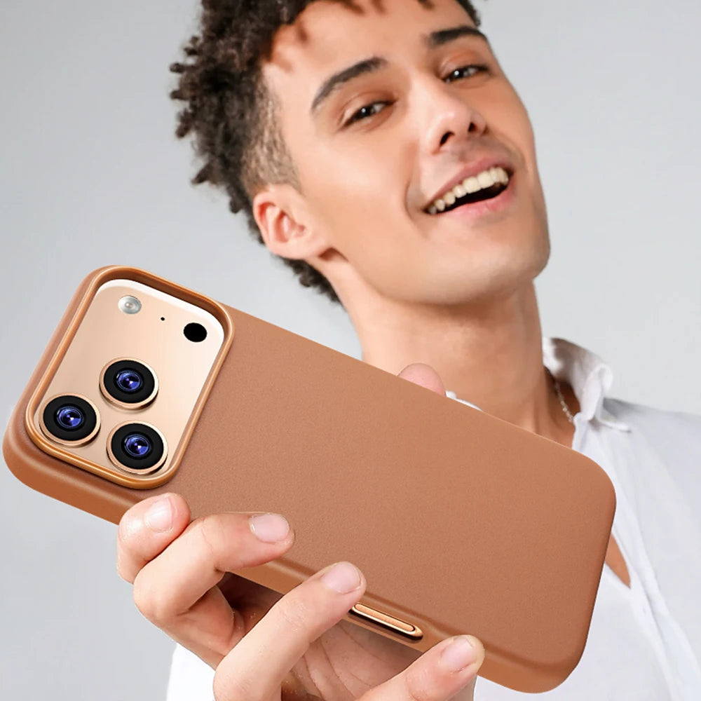 Magnetic PU Leather Phone Case For iPhone 18 17 Pro Max 16 15 14 Plus 13 Air For Magsafe Wireless Charging Shockproof Cover