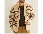 Winter Men's Cardigan Sweaters Fashion Male Knitted Sweater Thermal Warm Coats Casual Man Cashmer Lapel Knitted Jackets Clothing