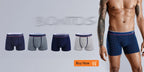 4pcs/pack Boxer Briefs Men's Panties Letter Man Underwear Solid Color Cotton Men Underpants Sexy Undrewear Shorts BONITOS Brand