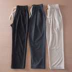 2025 Summer New Style Lightweight Breathable Smooth and Loose Straight Sweatpants Draped and Elastic Home Men's Casual Pants