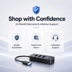 USB 3.0 Hub 4 Ports 5M Extension Cable Multi Port USB Hub Adapter High Speed Data Transfer for Laptop PC Computer Notebook