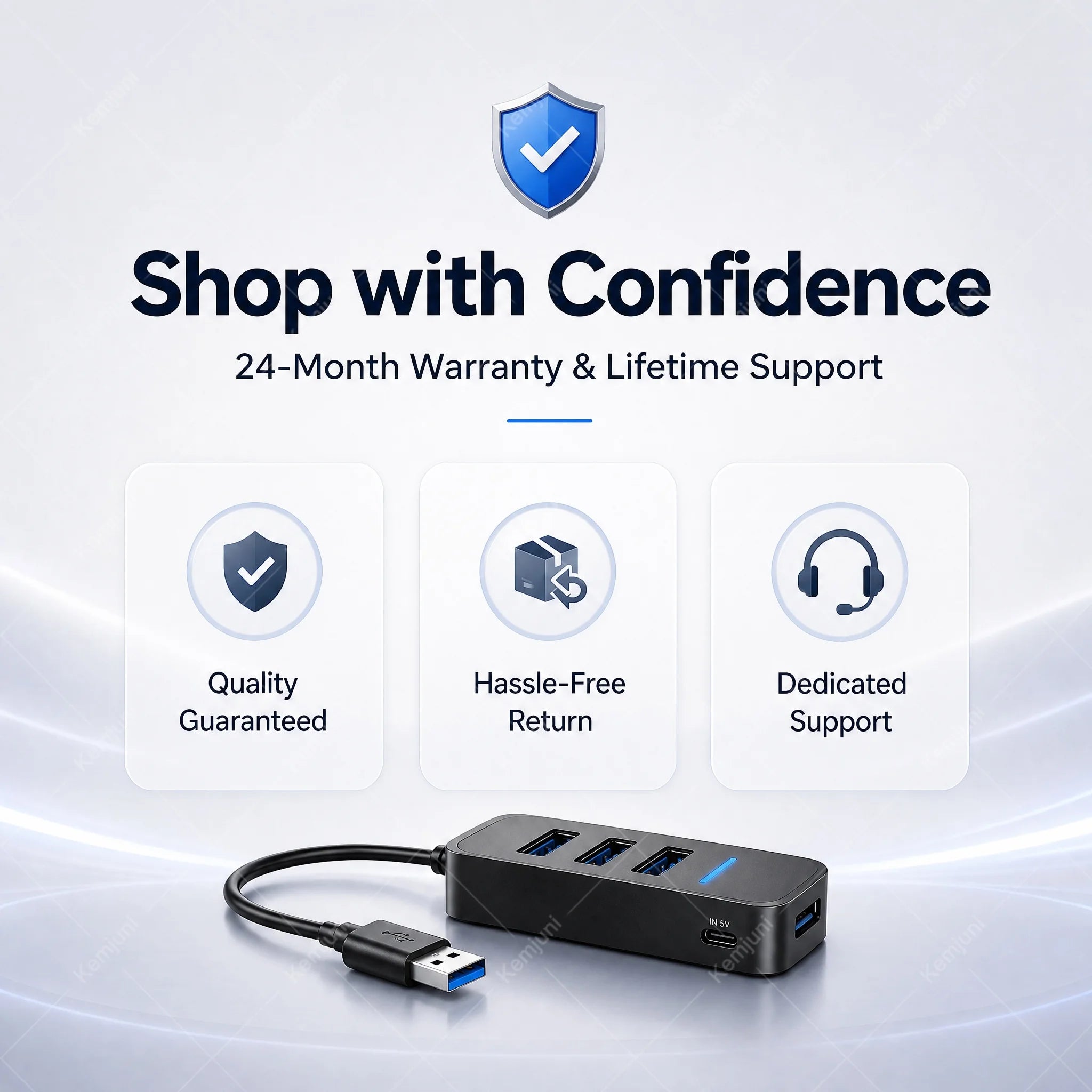 USB 3.0 Hub 4 Ports 5M Extension Cable Multi Port USB Hub Adapter High Speed Data Transfer for Laptop PC Computer Notebook
