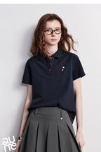 TOYOUTH Women Polo Shirt 2026 Summer New Breathable Short Sleeve Versatile Pullover Tops