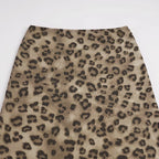 Talenza Summer Leopard Print Midi Skirts Sexy Women's Lace Patchwork Slim Skirts Fashion New Vintage Vacation Clubwear Y2K Skirt