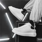 Men's breathable lightweight white shoes spring summer soft-sole comfort walking casual shoes fashion student sports baord shoes