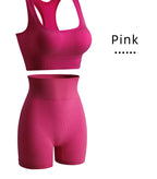 1Set Womens Underwear Set Wireless Lingerie Panties Bra Female Sexy Seamless Tank Crop Top Lady Sports Fitness Yoga Clothing Set