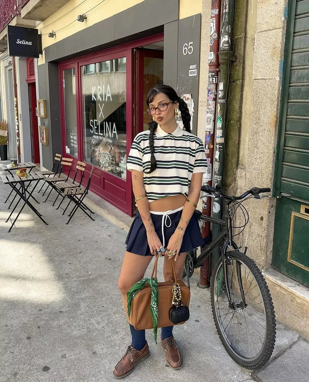 Summer Ladies Polo Shirts Woman Shorts Short Sleeve Brown Striped Vintage Clothes Polo Shirts Mujer Streetwear Crop Tops Casual