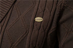 Men Cardigan Casual V-Neck Long Sleeve Sweater Men Coat