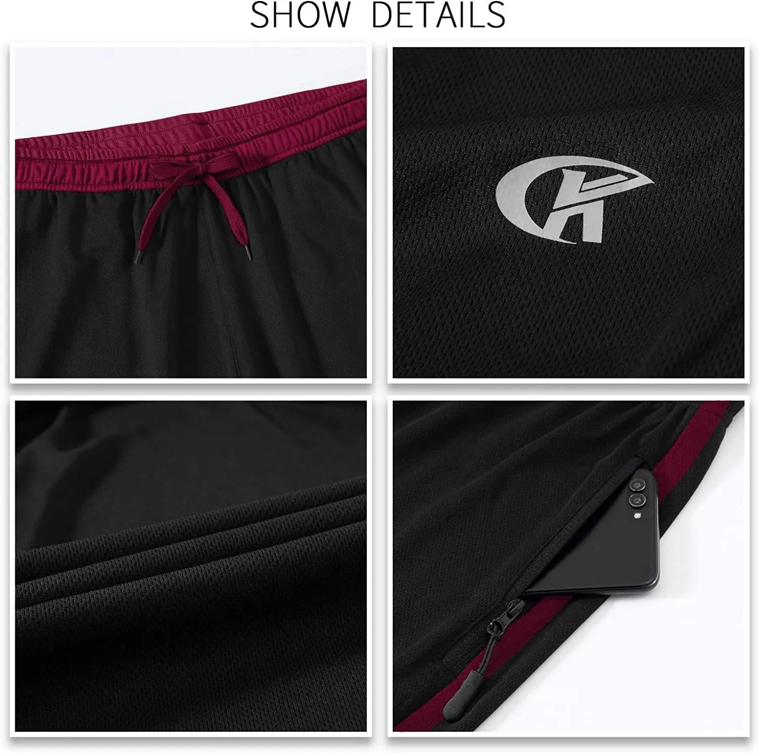 Men Sweatpants Running Sport Pants Drawstring Lightweight Solid Joggers Sport Streetwear Casual Breathable Trousers Tracksuit