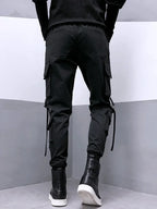 New 2025 Black Cargo Pants Men Summer Hip Hop Streetwear Harajuku Pockets Harem Trousers Joggers Pant Man and Women