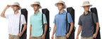 Summer Men's UPF 50+ Fishing Shirts, Lightweight Breathable Short Sleeve Cargo Shirt, Button Down Tactical Shirts Workout