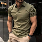 06 NEW Solid Color Polo Shirt Ultra-light Men's Breathable Sweat-wicking Shirt Suitable for Fitness Gym and Running