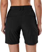 Women's Hiking Cargo Shorts Quick Dry Nylon Shorts Summer Travel Active Golf Shorts with 6 Pockets Water Resistant