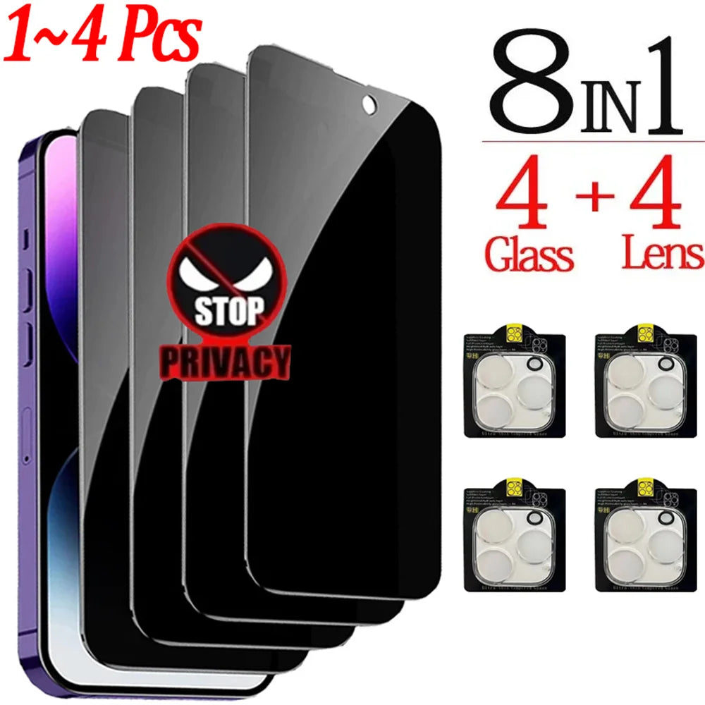 2~4PCS Screen Protector For iPhone 17 16 Pro Max Tempered Glass For iPhone 17e 16e 15 14 13 12 11 Pro Max Phone Film iPhone 17