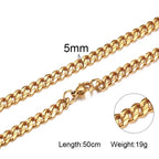 Vnox 3D Vertical Bar Necklaces for Men, Layering Stainless Steel Geometric Pendant, Layered Wheat Rope Cuban Chain, Boy Collar