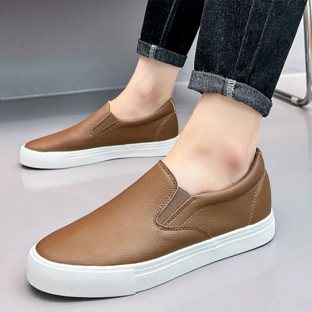 Men's Casual Shoes Grey Brown Flat Bottomed Casual Board Shoes Mens Loafers Man Shoes Casual Sneakers Men