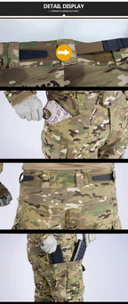 Men Combat Pants With Knee Pads Tactical Cargo Sport Trousers Camouflage Multicam Trekking Hunting Clothes( Not knee pads)
