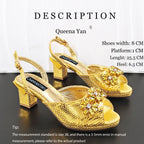 New Elegant 2026 Lilac Peep Toe Women Heels with Diamond Accents - Italian Design Matching Pumps and Bag Set for Parties