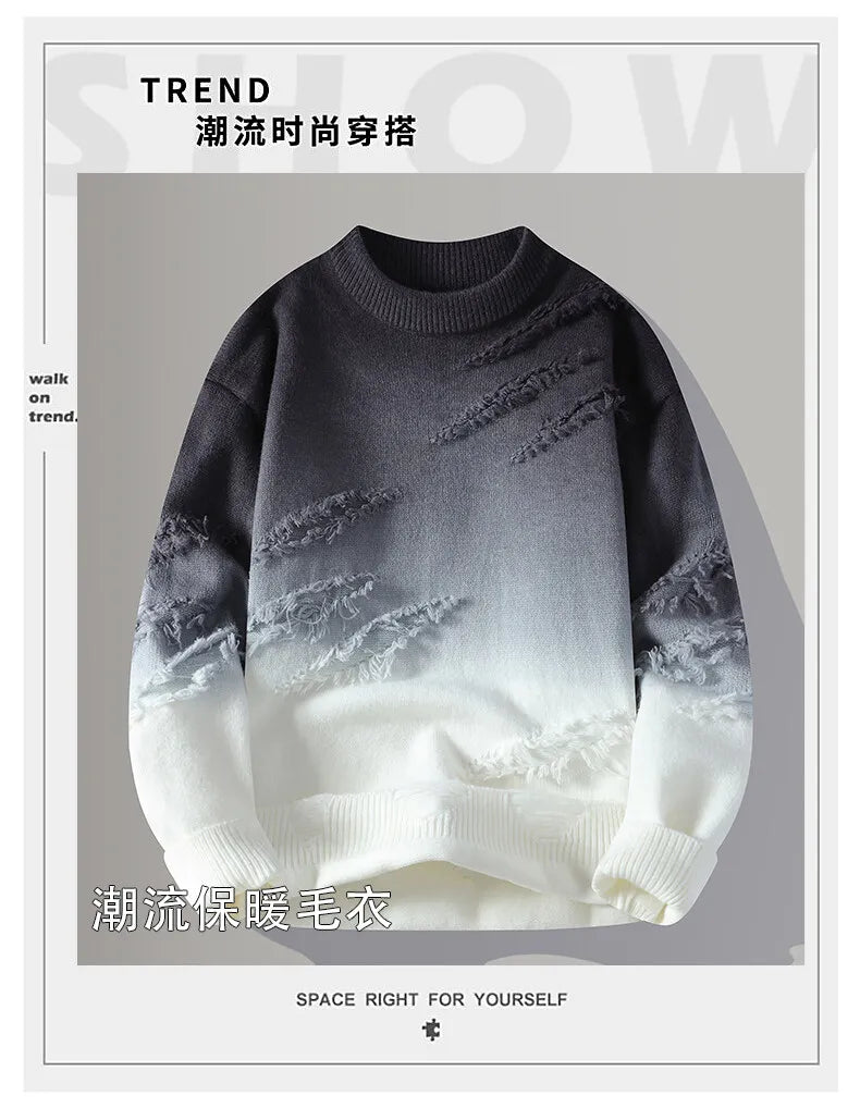 2024 Winter Sweaters for male men thick O-neck sweater men Student youth sweaters autumn Men's wool Casual Knitwear Pullover