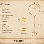 Jewish Star of David Hebrew Letter Chai Finger Bracelet Stainless Steel Adjustable Hexagram Zircon Bracelets Amulet Jewelry