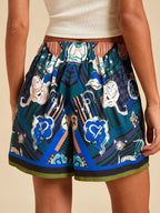 Women's Fashion Minimalist Shorts Tropical Vacation Elegant Casual Printed High Waist Shorts Spring Summer Beach Daily Pants