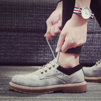 Fashion Retro Leather Men's Shoes New British Wind Retro Tooling Shoes Men Casual Shoes Platform Sneakers Men Zapatos De Hombre