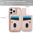 For iPhone 16 15 14 Pro Max Plus Case, Wallet with Card Holder, Cute Flower Design Crossbody Purse, Magnetic Kickstand Cover