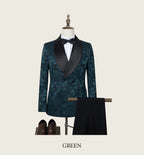 luxury 2-piece suit set men's party outfit high-end double breasted business casual suit groom's wedding dress shawl collar
