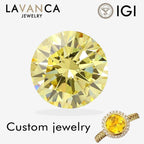 1.0-2.0ct Yellow Round Cut Lab Created Diamonds VS1/VS2 Fancy Yellow Lab Grown Diamond For Custom Jewelry IGI Certificate