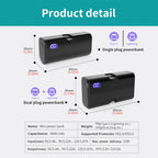5000mAh Mini Power Bank Portable Fast Charging Type-C Lightning Dual Foldable Plug Charger for IPhone TECNO MI External Battery