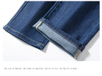 2026 Stretch Men's Fitted Straight Jeans Korean Youthful Vitality Spring Summer Thin Breathable Cotton  Lightweight Trousers