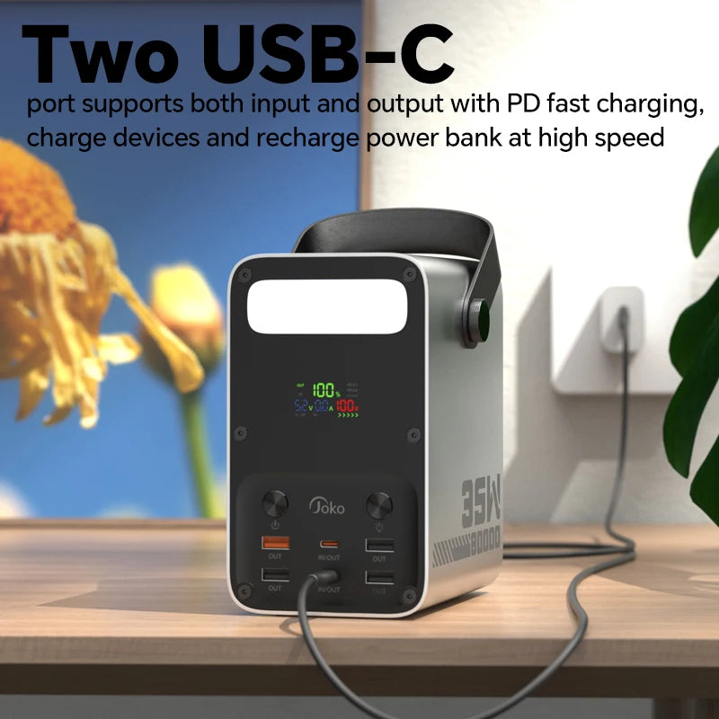 80000mAh Power Bank PD 35W Large Capacity QC 22.5W Fast Charge  Metal Portable Spare Auxiliary Battery With LCD Powerbanks Pack
